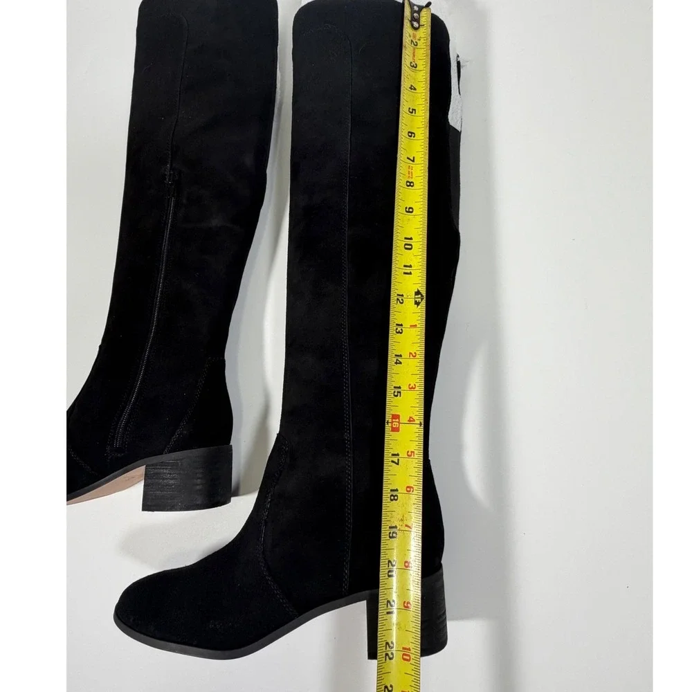 Corso Como Loval Black Suede Tall Boots Minimalist Old Money Quiet Luxury 9.5M